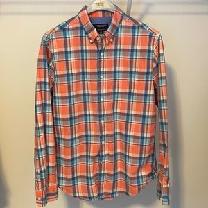 American Eagle, Medium, Athletic Fit, Plaid Dress Shirt